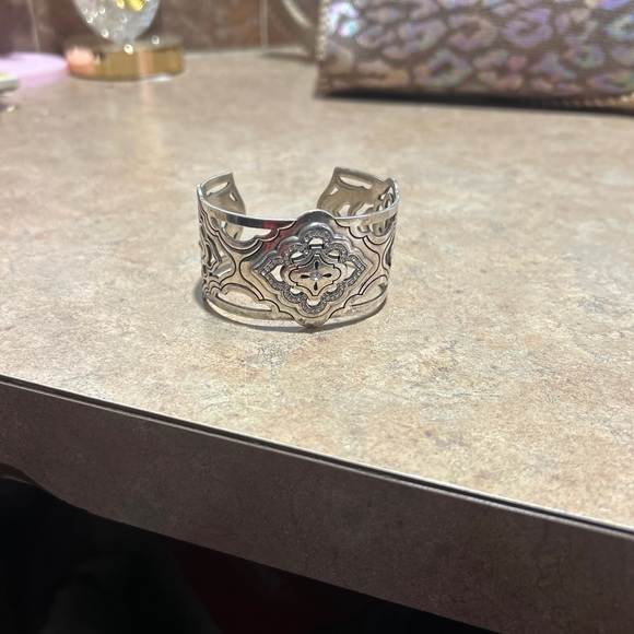 Brighton Carlton silver toned cuff bracelet with Swarovski crystal - Picture 3 of 8